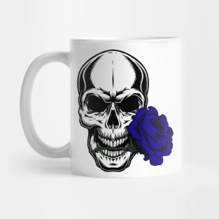 SKULL WITH BLUE ROSE 03 Mug